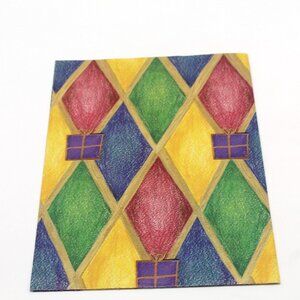 Vtg Geometric Shapes Presents Birthday Gift Wrapping Paper One Sheet 30" X 20”
